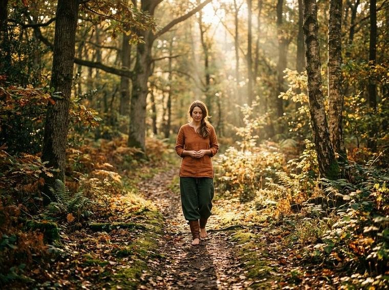 Meditação em movimento: passos conscientes em meio à natureza